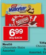 Nestle Chocolate Slabs-80gm Each