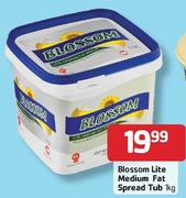 Blossom Lite Medium Fat Spread Tub-1Kg