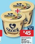 Stock Country Spread Medium Fat Spread Tub-2x1Kg
