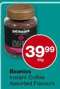 Beanies Instant Coffee Assorted Flavours-50g