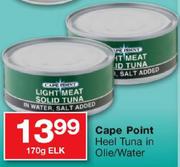 Cape point Heel Tuna In Oile/Water-170gm Elk