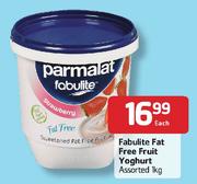 Fabulite Fat Free Fruit Yoghurt Assorted - 1kg Each