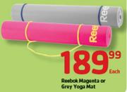 Reebok Magenta Or Grey Yoga Mat-Each