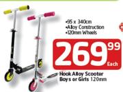 Hook Alloy Scooter Boys Or Girls-120mm Each