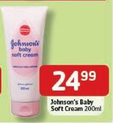 Johnson's Baby Soft Cream-200ml 