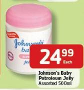 Johnson's Baby Petroleum Jelly Assorted-500ml Each
