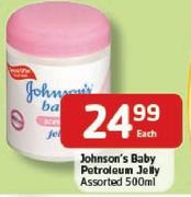 Johnson's Baby Petroleum Jelly-500ml Each