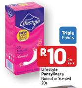 Lifestyle Pantyliners Normal Or Scented-20's Per Pack
