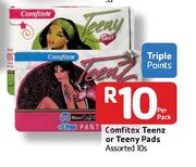 Comfitex Teenz Or Teeny Pads Assorted-10's Per Pack