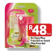 BIC Easy Plus Free Gel Or Soleil Plus Free Gel Each