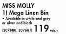 Miss Molly Mega Linen Bin-Each