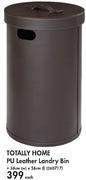 Totally Home PU Leather Landry Bin(38x58Cm)-Each