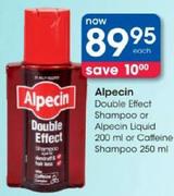 Alpecin Double Effect Shampoo Or Alpecin Liquid 200Ml Or Coffeine Shampoo-250Ml Each