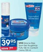 VO5 Extreme Style Sport Gel, Roughit-Up Putty 150Ml, Control-It Creme-100Ml Each