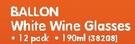 Ballon White Wine Glasses-12 Pack
