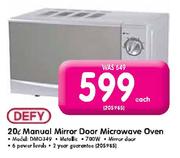 Defy Manual Mirror Door Microwave Oven-20Ltr(DMO349)