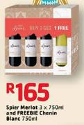 Spier Merlot-3X750ml And Freebie Chenin Blanc-750ml