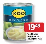 Koo Choice Grade Sliced Pie Apples-765gm