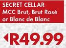 Secret Cellar MCC Brut, Brut Rose Or Blanc De Blanc-750ml