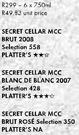 Secret Cellar MCC Brut, Brut Rose Or Blanc De Blanc-6x750ml