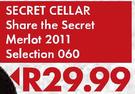 Secret Cellar Share The Secret Merlot 2011 Selection 060-750ml