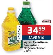 Wynn's Cleen Green Concentrate Original Or Lemon-2ltr Each