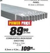 Corrugated Iron Roof Sheeting-0.3mmx3.6m