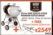 Weber 57Cm One Touch Gold Premium Kettle Braai-Each