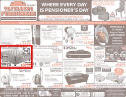 Tafelberg Furnishers : Where Every Day Is Pensioner's Day (Valid until 28 Aug 2013), page 1