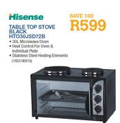 Hisense Table Top Stove Black (HTO30JSD72B)-Each