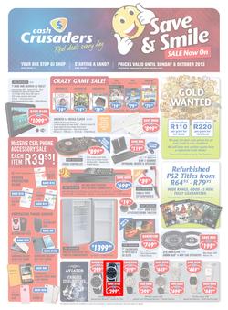 Cash Crusaders : Save & Smile, Sale Now On (17 Sep - 6 Oct 2013), page 1