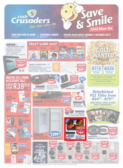 Cash Crusaders : Save & Smile, Sale Now On (17 Sep - 6 Oct 2013), page 1