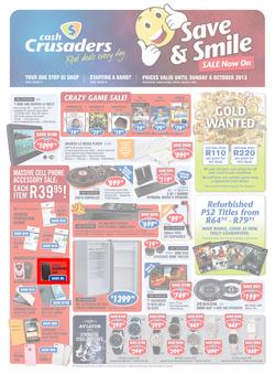 Cash Crusaders : Save & Smile, Sale Now On (17 Sep - 6 Oct 2013), page 1