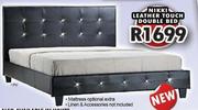 Nikki Leather Touch Double Bed