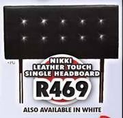 Nikki Leather Touch Single Headboard
