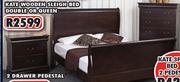 kate Wooden Sleigh Bed(Double Or Queen)