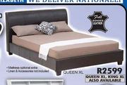 Bonded Leather Queen XL Bed