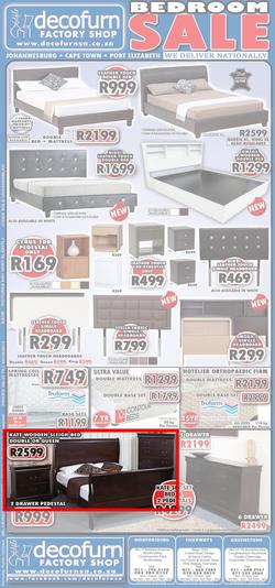 Decofurn Johannesburg : Bedroom Sale (Valid until 9 Sep 2013), page 1