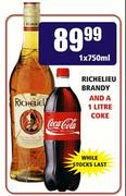 Richelieu Brandy(750ml) & 1 Ltr Coke