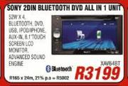 Sony 2DIN Bluetooth DVD All In 1 Unit(XAVB48T)