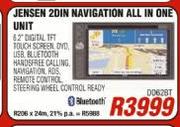 Jensen 2DIN Navigation All In One Unit(DD628T)