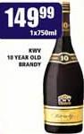 KWV 10 Year Old Brandy-750ml