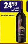 Obikwa Range-750ml Each