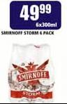Smirnoff Storm-6 x 300ml