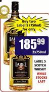 Label 5 Scotch Whisky-2 x 750ml