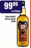 Red Heart Spice Gold Rum-750ml