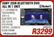 Sony 2DIN Bluetooth DVD All In 1 Unit(XAV64BT)