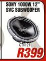 Sony 1000W 12" SVC Subwoofer(GTX121)