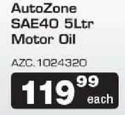 Auto Zone (SAE40) Motor Oil-5L Each