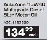 Auto Zone (15W40) Multigrade Diesel Motor Oil-5L Each